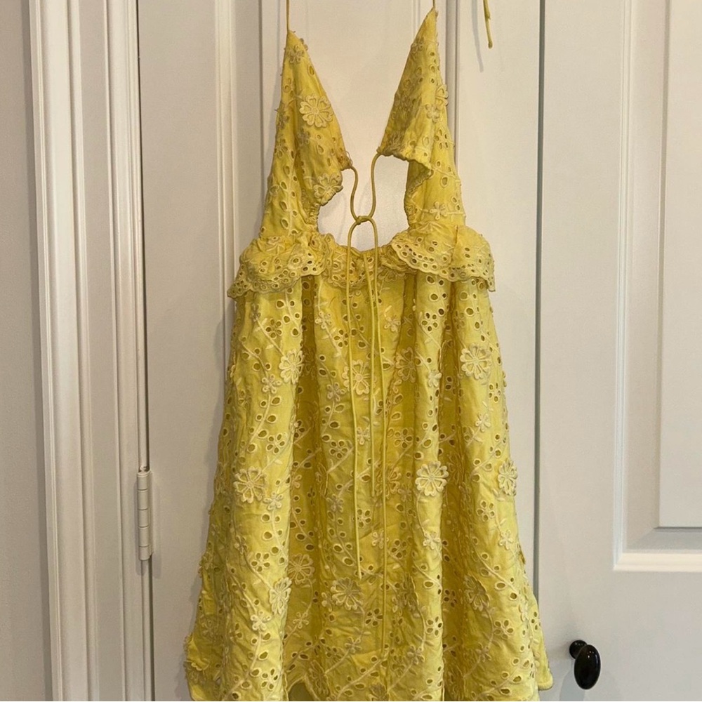 For Love And Lemons Yellow Lace Dress - Picture 2 of 2